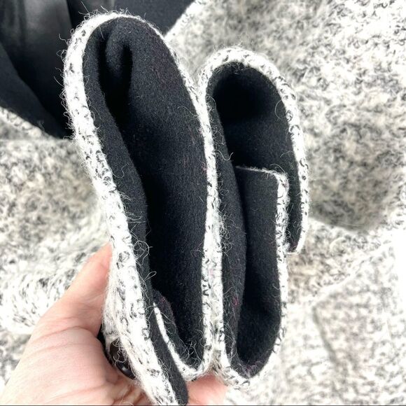 Dkny Single Breasted Bouclé Wool Coat Size M - Picture 11 of 13